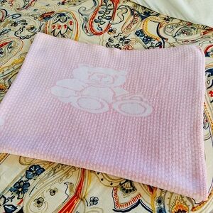 Vintage Lion Crafters Cotton Knit Baby Blanket